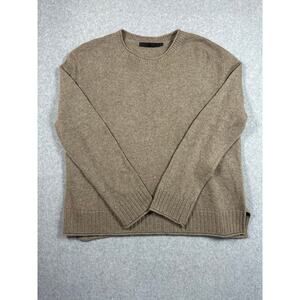 Jenni Kayne Pullover Sweater Women Medium Brown Long Sleeves Crewneck Tight Knit